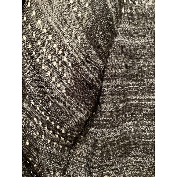 Basic Editions Cardigan Open Front Bolero Womens Large Black USA Made Loose Knit - Picture 4 of 4